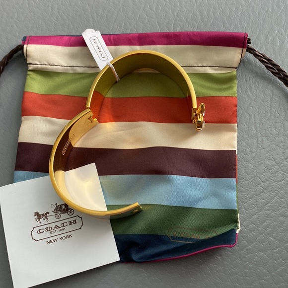 NEW Coach (teal/gold) women bangle - Picture 4 of 6